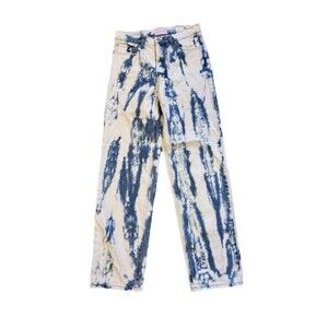 REVICE Jeans Tie Dye Button Fly Straight 80's After School Special 27 Acid Wash